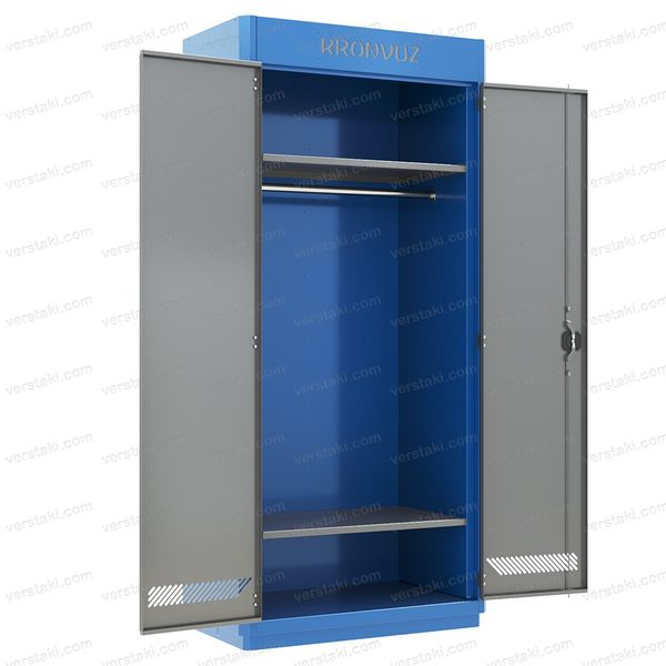 Шкаф металлический для хранения одежды KronVuz Box 1020-10 (RAL 5005/7012)