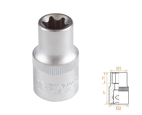 Головка торцевая TORX Е-стандарт 1/2" E14 AFFIX AF00043014
