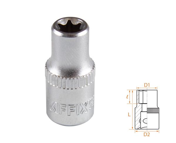 Головка торцевая TORX Е-стандарт 1/4" E7 AFFIX AF00023007
