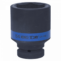 Головка торцевая ударная глубокая шестигранная 1", 54 мм KING TONY 843554M