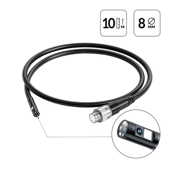 Зонд для видеоэндоскопа iCartool IC-V112A, 2 камеры, 10 м, 8 мм iCartool IC-VP112A-10-8-2