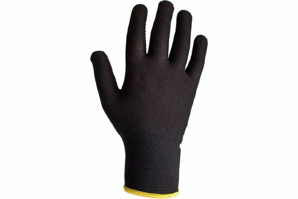 Легкие бесшовные перчатки JETA PRO JS011pb из полиэфирный волокон, цвет черный, размер M /12пар/