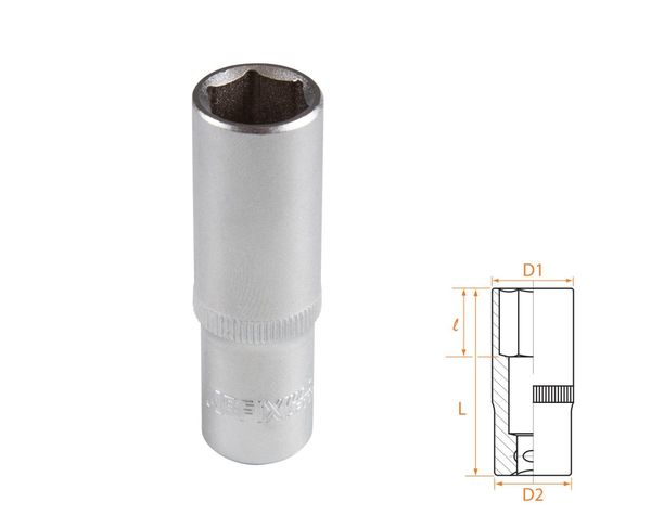 Головка торцевая глубокая шестигранная 3/8" 14 мм AFFIX AF00130014