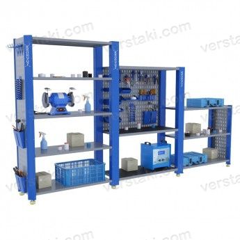 Стеллаж ступенчатый сборный KronVuz CT H5 12Х19-SB3 H3 12X16-S2 H3 12X10-KV-N-01