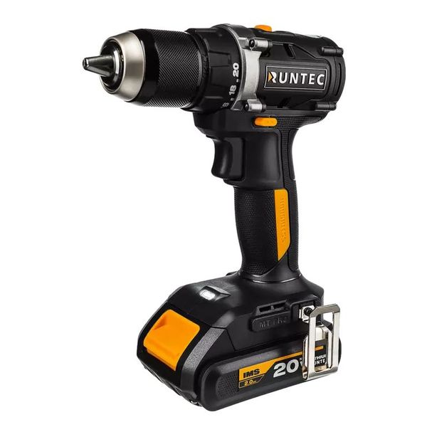 Дрель-шуруповерт аккумуляторная RUNTEC PRO 13 мм,20В, 2*2Ач, 55Нм RUNTEC RT-ID221