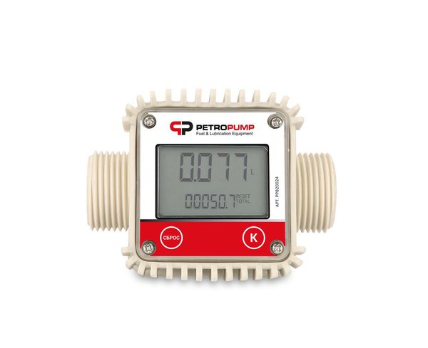 K24 - Электронный счетчик для ДТ бензина и мочевины 1" BSP (M) Petropump PP820024