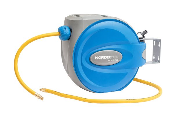 Пневматический шланг на самоскручивающейся катушке NORDBERG HR1015HPVC, 15 м