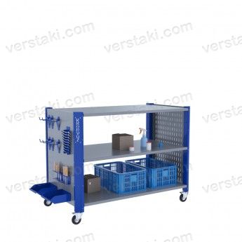Сборный мобильный стеллаж для мастерской KronVuz CT H3 15Х10-2SB1-K2