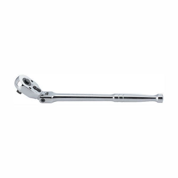 Трещотка 3/8", 90 мм, 32 зубца, флажковая с кнопкой, шарнирная KING TONY 3781-11P