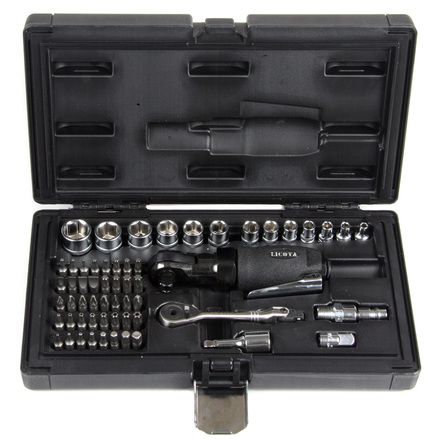Licota PAR-03017NK Пневмотрещотка 2в1 3/8" 34 Нм (3,5 кГм), в наборе, 59пр.