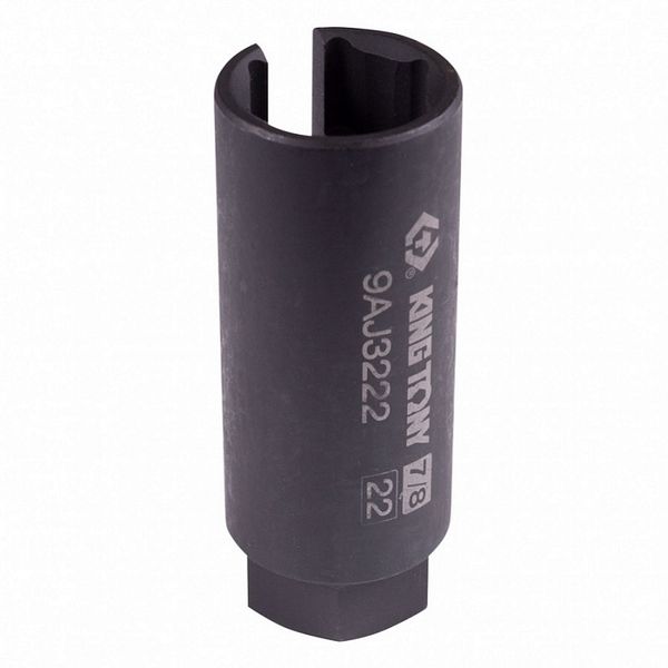 Головка KING TONY 9AJ3222 для кислородных датчиков 3/8", 22 мм, разрезная, глубокая