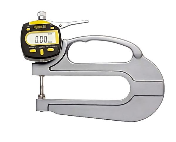 ASIMETO 495-02-3 Толщиномер индикаторный, цифровой 0 — 10 мм, L=120 мм, 0,001 мм
