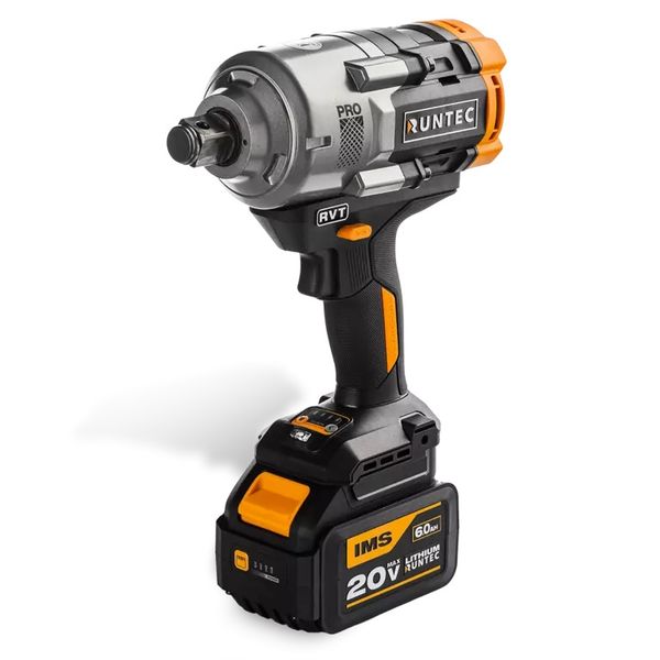 Гайковерт ударный аккумуляторный RUNTEC PRO RT-IW1600 (3/4", 20 В, 2*6 Ач, 1600 Нм)