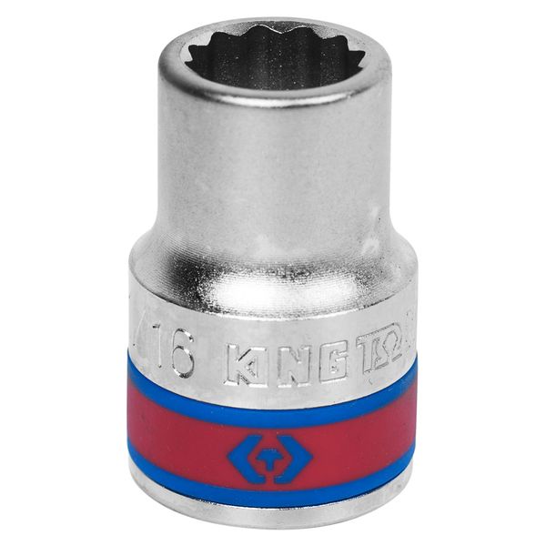 Головка торцевая стандартная двенадцатигранная 3/4", 11/16", дюймовая KING TONY 633022S