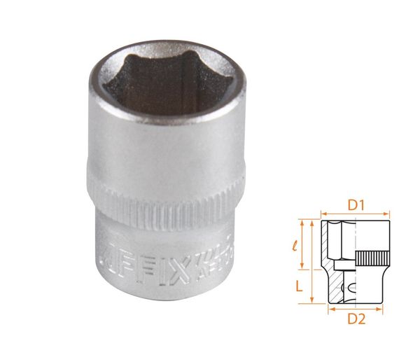 Головка торцевая стандартная шестигранная 3/8" 14 мм AFFIX AF00030014