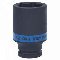Головка торцевая ударная глубокая шестигранная 3/4", 42 мм KING TONY 643542M