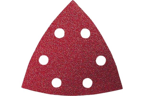 Шлифовальный лист MIRKA COARSE CUT 4060405010, 90х90 мм, Р100, 6 отв.