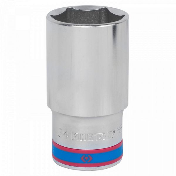 Головка торцевая глубокая шестигранная KING TONY 423534M, 1/2", 34 мм