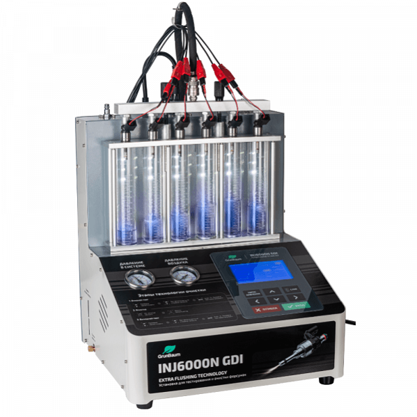 Стенд GRUNBAUM INJ6000N GDI для тестирования и промывки бензиновых форсунок типа SPI, MPI, GDI, FSI