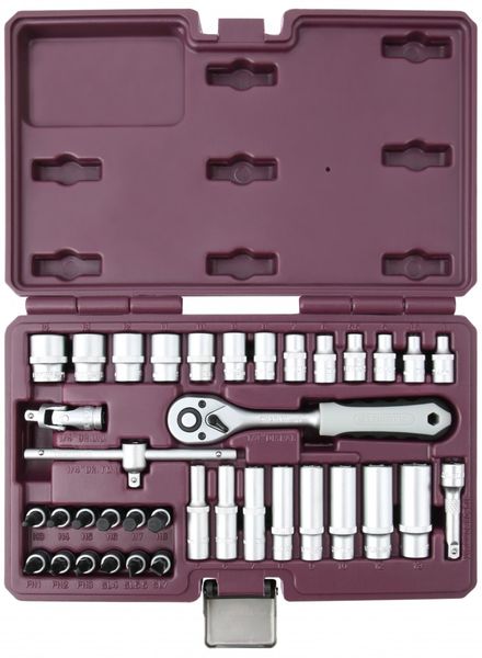 TS038 Набор инструмента 1/4"DR, 38 предметов