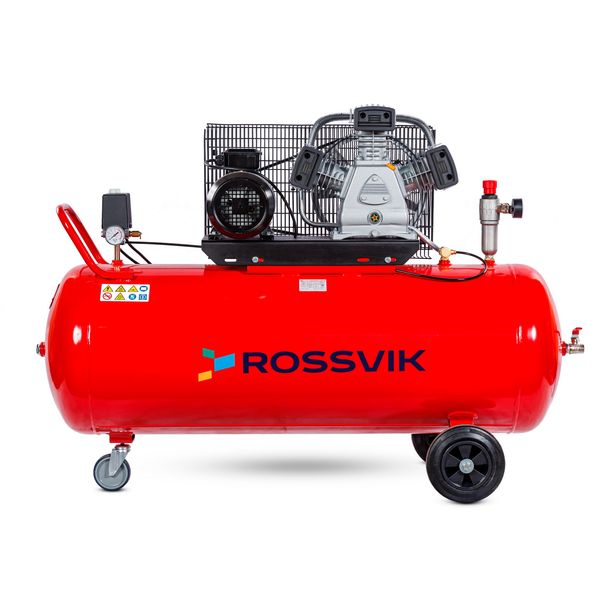 Компрессор ROSSVIK СБ4/С-200.LB40 (580 л/мин, 10 бар, ресивер 200 л, 380 В/3 кВт, RAL3001 красный)