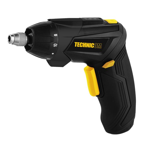 Отвёртка аккумуляторная TECHNICOM TC-CS106, 4В, 1.3Ач, 200 об/мин, LED фонарь, 10+1 ступеней крутящего момента