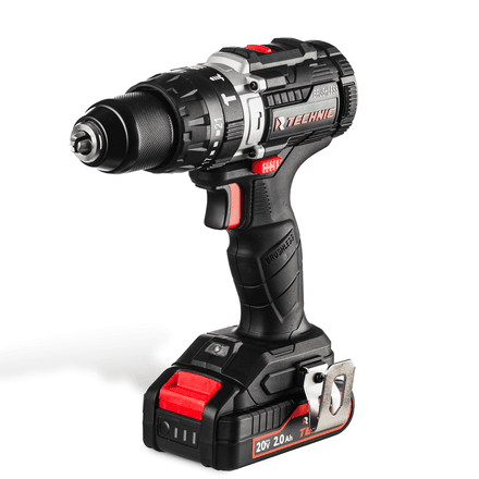 Дрель-шуруповерт ударная аккумуляторная RUNTEC TECHNIC RT-ID40T (13 мм, 20 В, 2*2 Ач, 40 Нм)