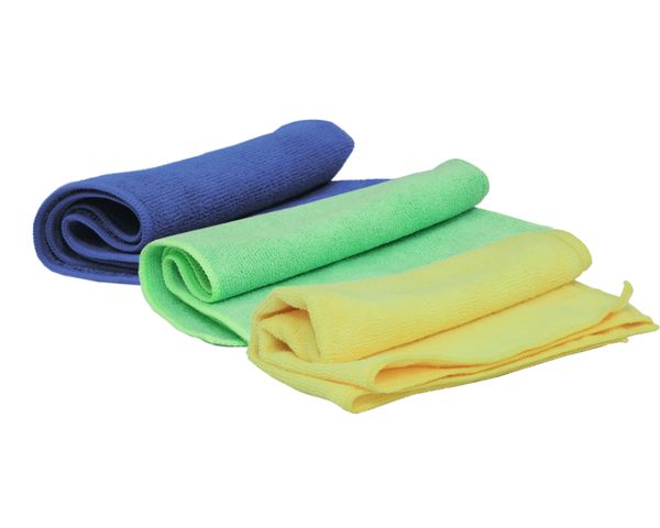 Многоразовые полировальные салфетки JETA PRO Microfiber Blue, Green, Yellow, 40 х 40 см