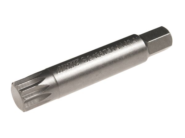 Бита SPLINE удлиненная JTC-1367514 (M14х75 мм, 10 мм, S2)
