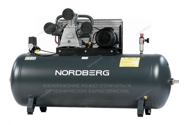 Компрессор поршневой с ременной передачей NORDBERG NCP500/1400 (380В, ресив. 500л, 1400л/мин)
