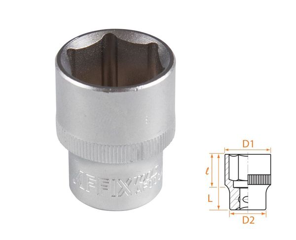 Головка торцевая стандартная шестигранная 1/2" 22 мм AFFIX AF00040022