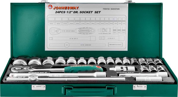 Набор головок торцевых S04H4724S, 1/2"DR, 8-34 мм, 24 предмета