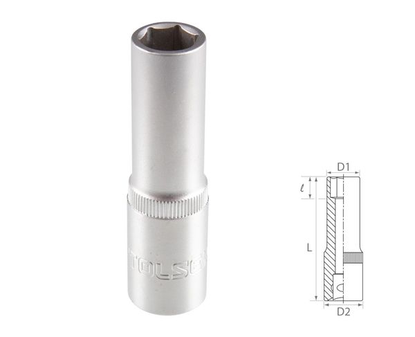 Головка торцевая глубокая шестигранная 1/2" 14 мм TOLSEN TT16564
