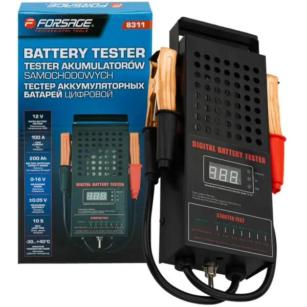 Тестер аккумуляторных батарей цифровой (12V, 100А)
