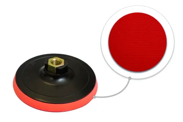 Тарелка опорная с Velcro фиксацией для УШМ (115мм, М14 под ключ)