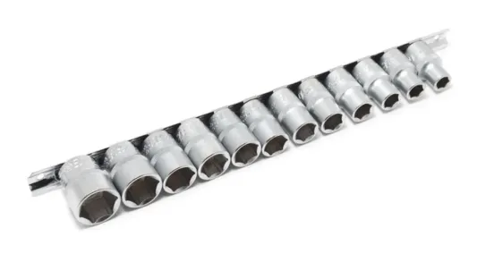 Набор головок 12пр. 1/2''6гр.(10-19,22,24мм), на планке