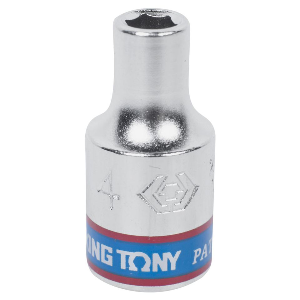 Головка торцевая стандартная шестигранная 1/4"4 мм KING TONY 233504M