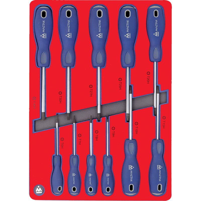 Набор отверток TORX, ложемент, 11 предметов МАСТАК 5-4411