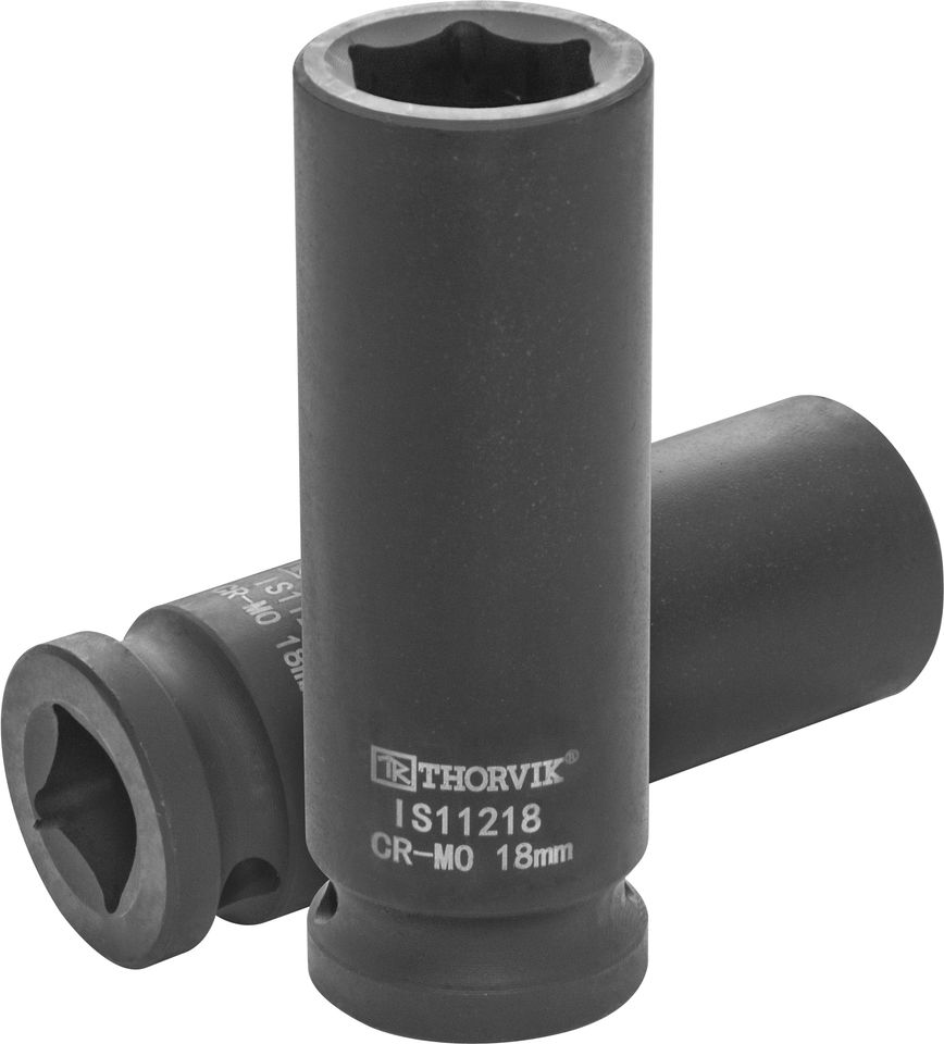 Головка торцевая ударная глубокая 1/2"DR, 18 мм Thorvik IS11218