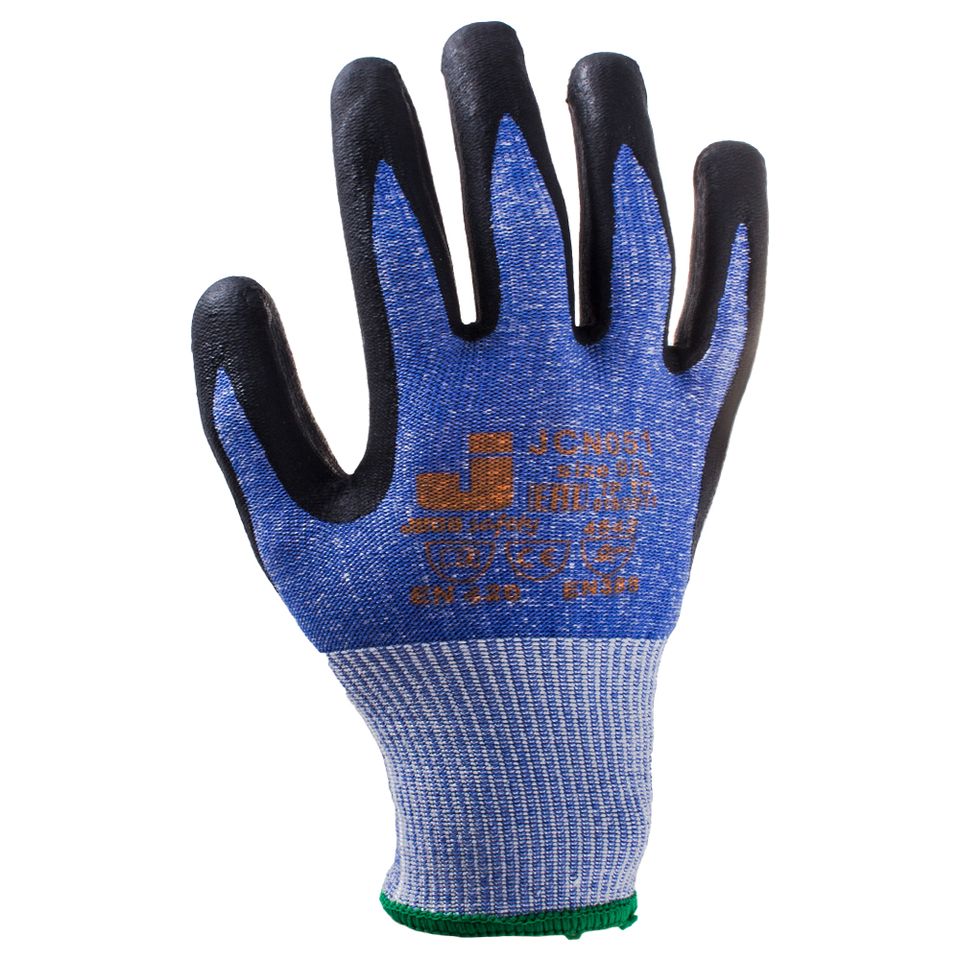 Перчатки полиэтиленовые с нитриловым покрытием упаковка 12 пар JETA SAFETY JCN051
