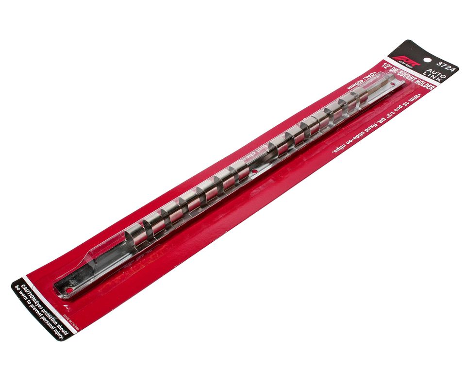 Держатель головок JTC-3724 (1/2", L=400 мм, стальная рейка, 16 шт.)