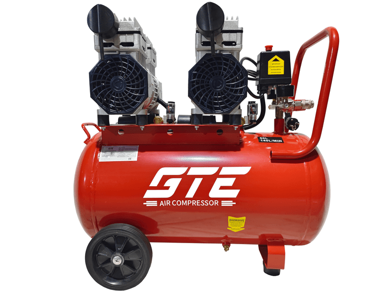 Компрессор поршневой безмасляный GTE HMP050140B (220 В, 140 л/мин, ресивер-50 л)