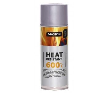 Краска аэрозольная термостойкая MASTON 600⁰С 400-996 серебристая 0.4 л