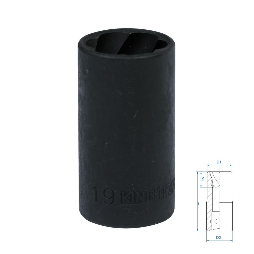 Головка для поврежденного крепежа 1/2", 19 мм KING TONY 9TD403-19M
