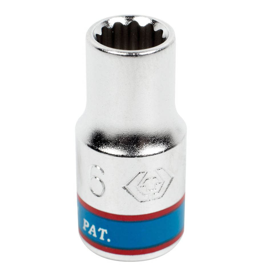 Головка торцевая стандартная двенадцатигранная 1/4", 6 мм KING TONY 233006M