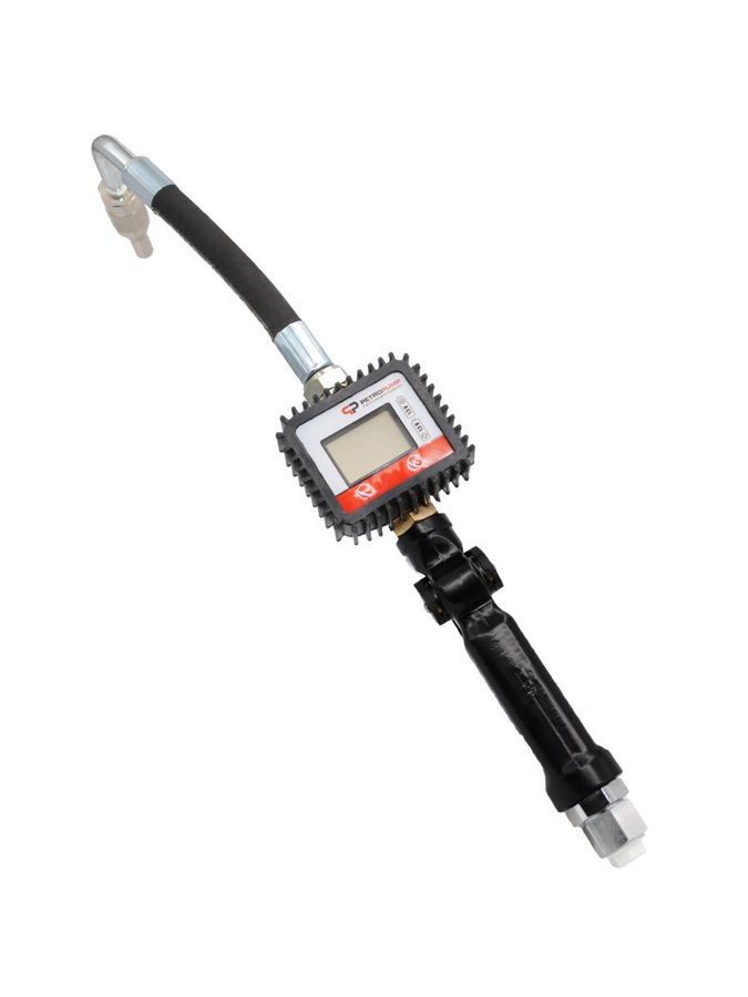 OILN03 - Пистолет с электронным счетчиком для масла Petropump PP742021, гибкий изогнутый носик, 1/2" BSP (F), 35 л/мин