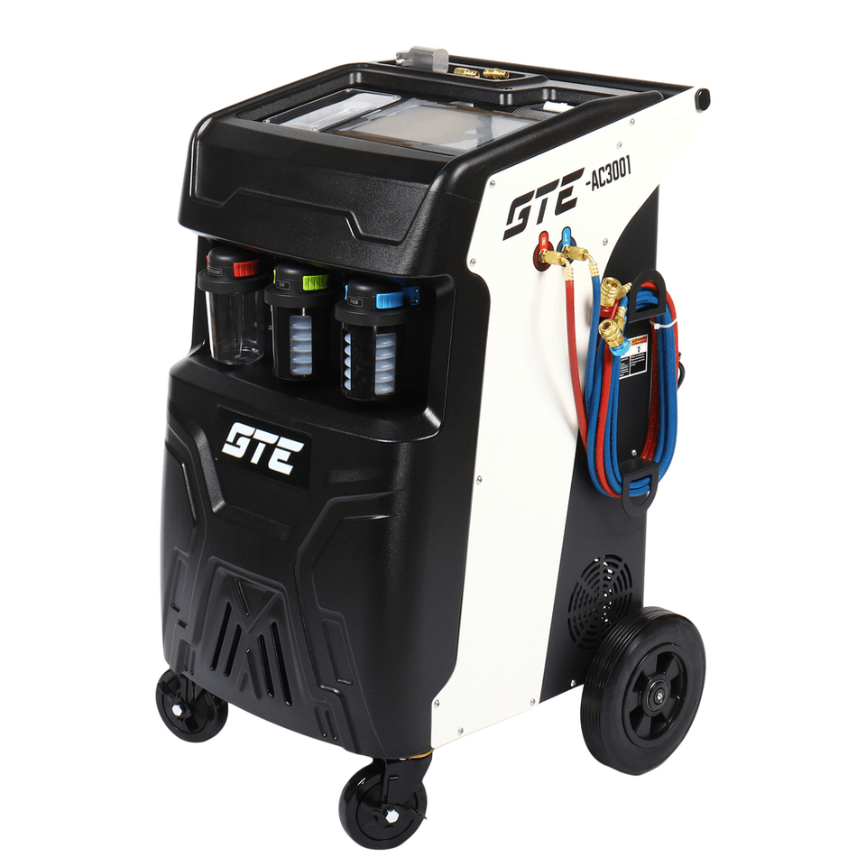 Автоматическая установка для заправки кондиционеров GTE-AC3001N с функцией промывки, с подогревом баллона, сенсор. дисплей, R-134a, 120 л/мин
