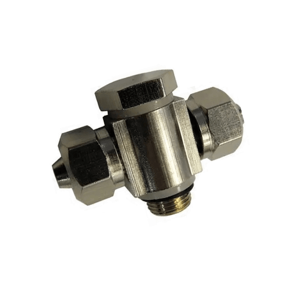 Фитинг двойной ROSSVIK 6000010 (на цилиндр зажима 526U, HINGE TEE Ф6 R1/8")