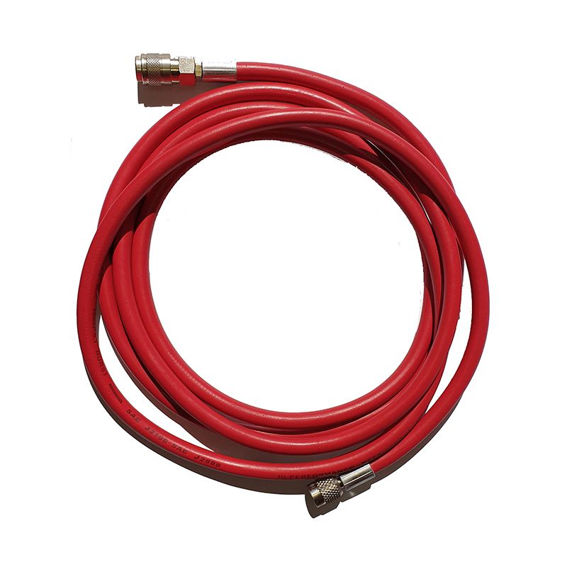 Шланг гибкий с резьбой 1/4 SAE для R134, длина 3 м, красный