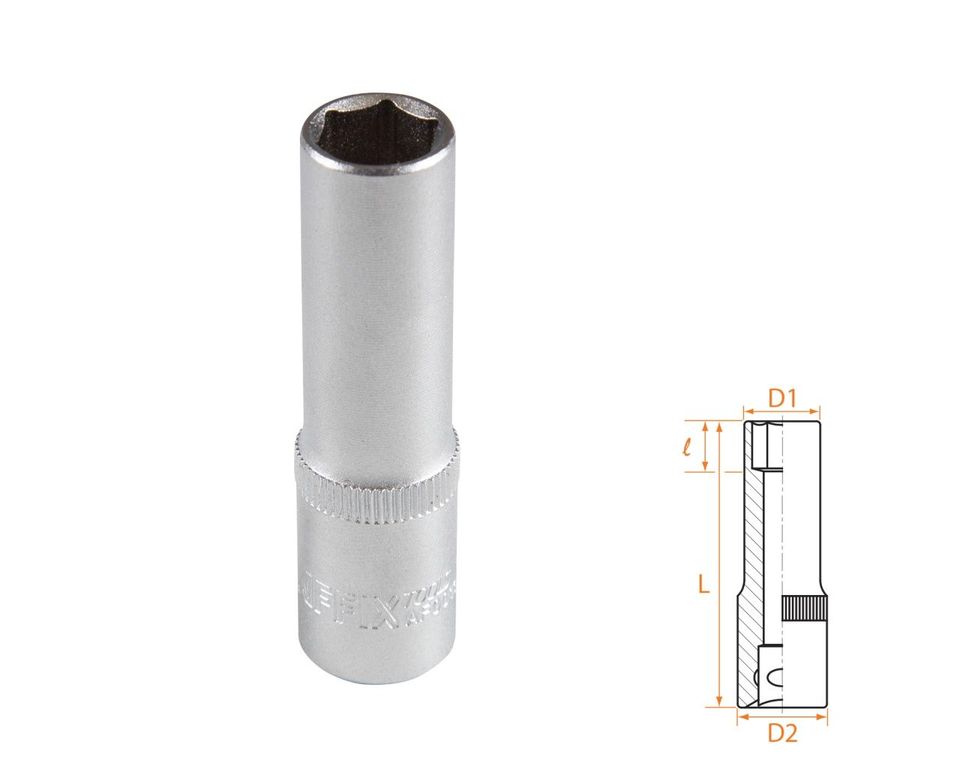 Головка торцевая глубокая шестигранная 3/8" 11 мм AFFIX AF00130011